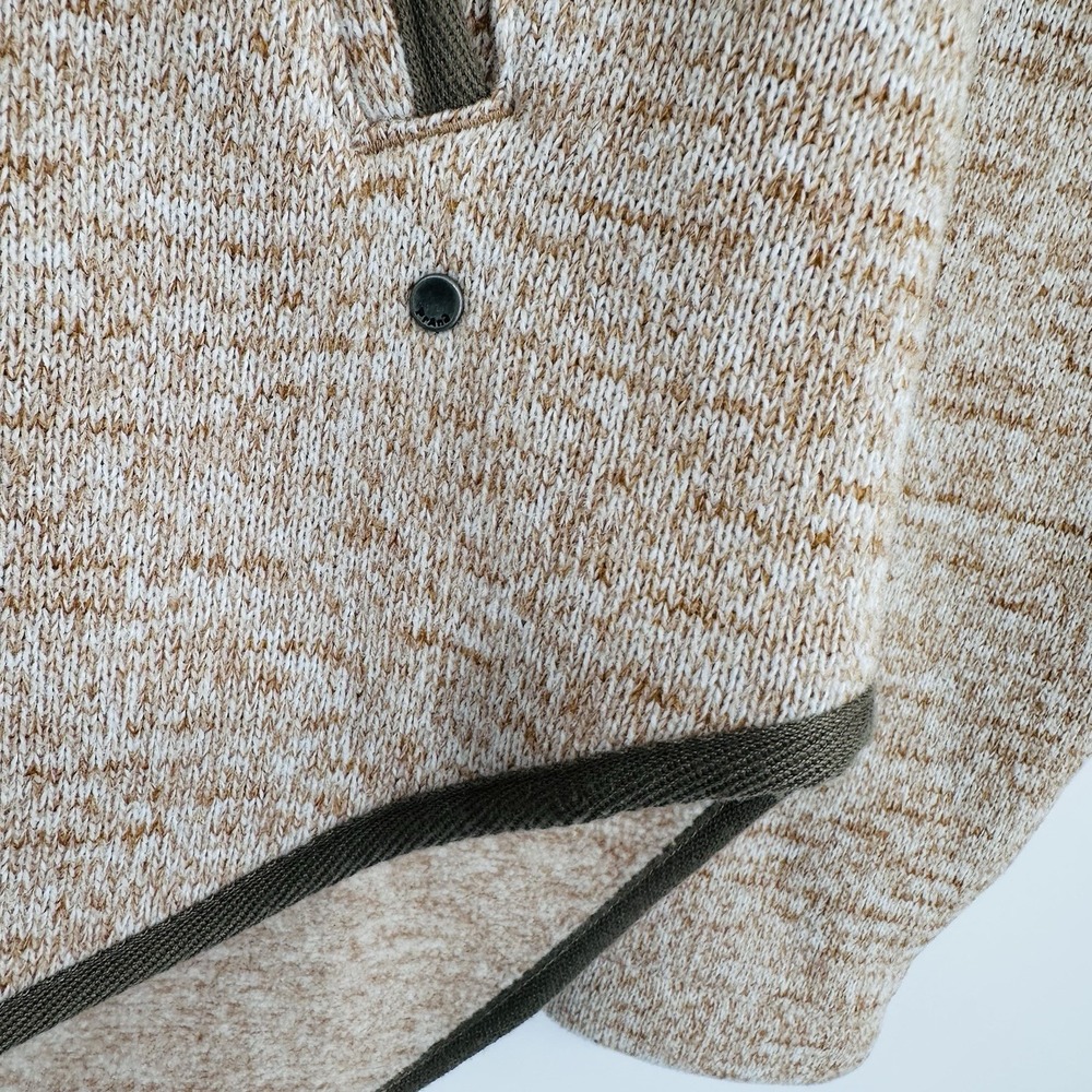 PRANA Tri Thermal Hooded Poncho Pullover Kangaroo Pocket Sweater Size Small - Picture 8 of 13